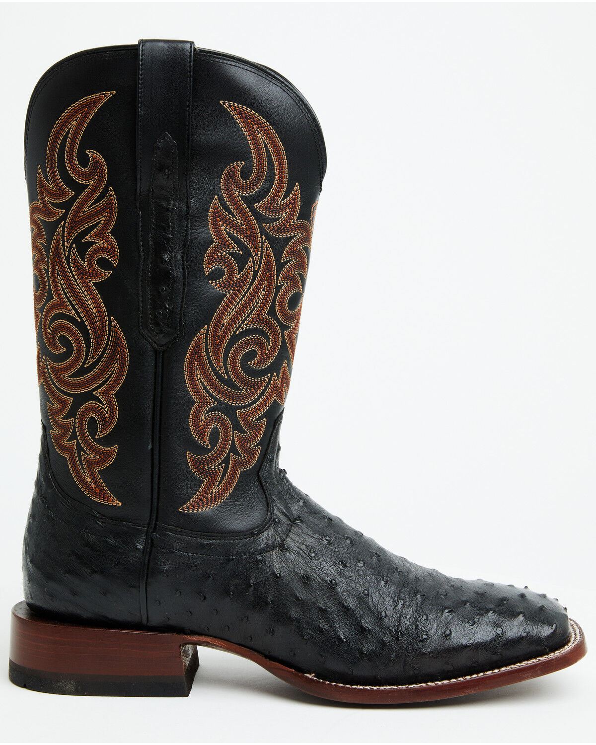 Ariat Men's Exotic Full Quill Ostrich Classic Cash Western Boots - Broad Square Toe