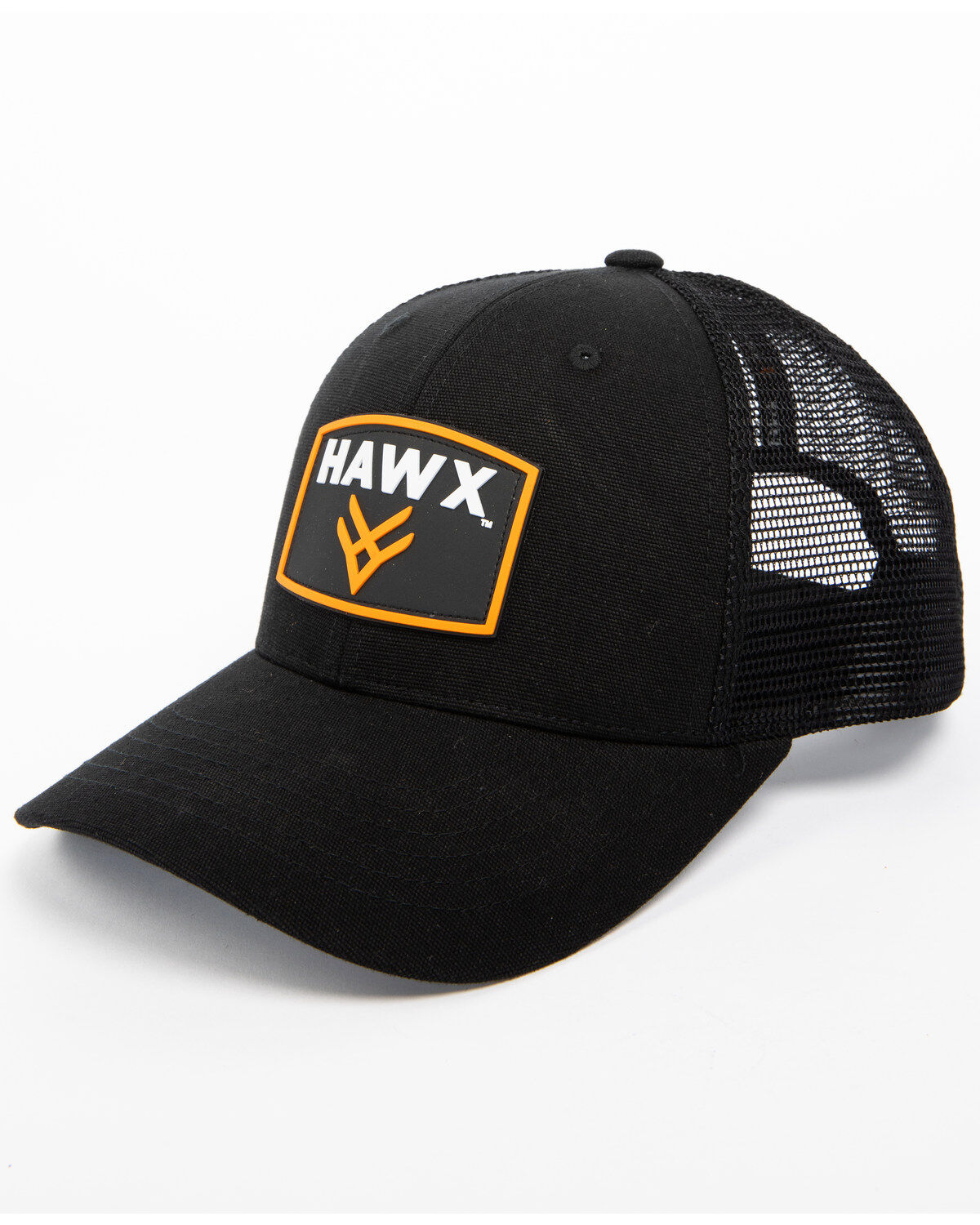 Image #1 - Hawx® Men's Patch Logo Trucker Cap, Black, hi-res
