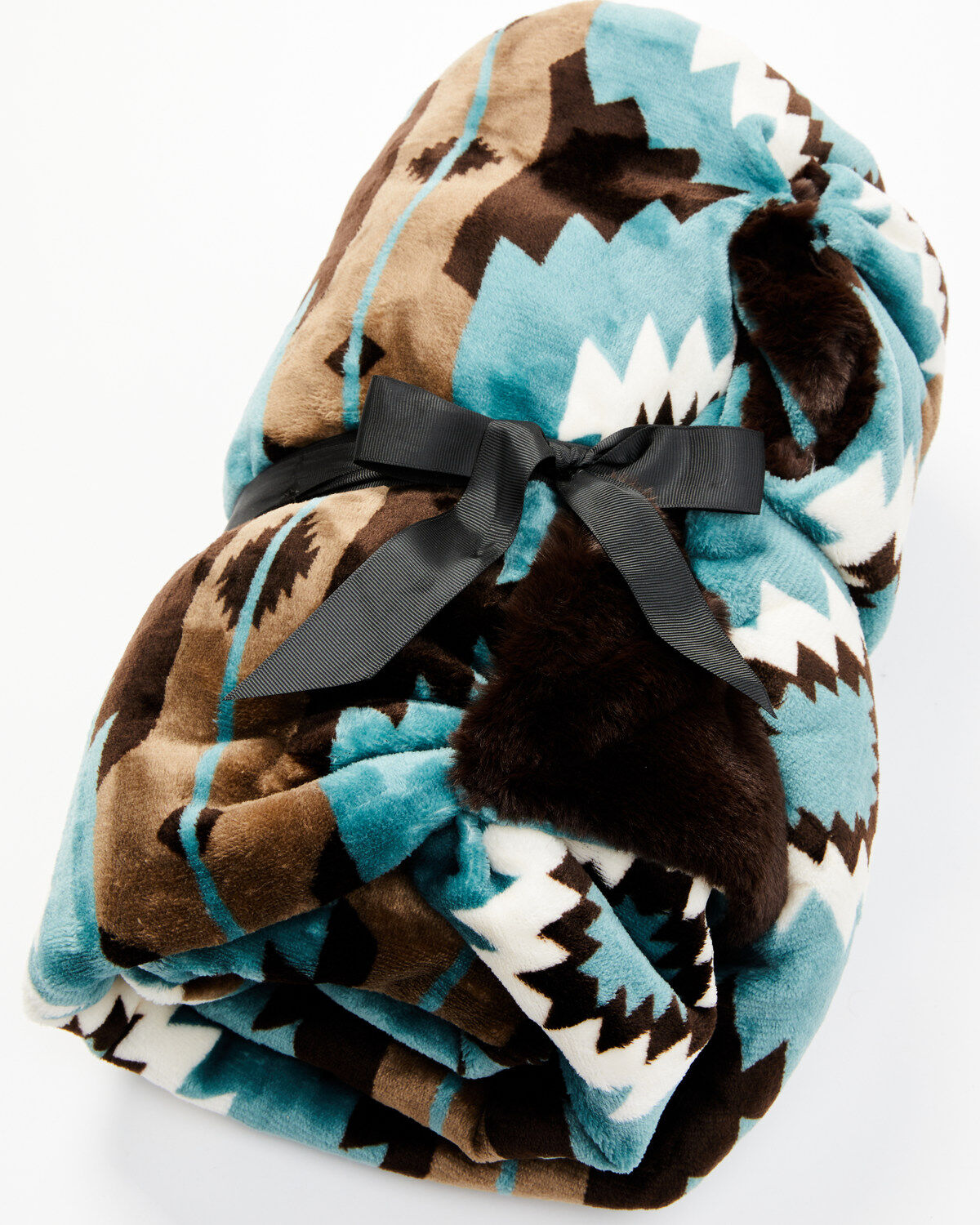 Boot Barn Ranch Southwestern Print Faux Fur Blanket