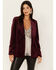 Maggie Sweet Women's Anna Velvet Blazer, Burgundy, hi-res