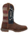 Image #2 - Durango Men's Rebel American 250 Western Boots - Broad Square Toe, Brown, hi-res