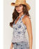 Image #2 - Angie Women's Floral Print Halter Top, White, hi-res