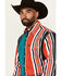 Image #2 - Wrangler Men's Vintage Brushpopper Striped Long Sleeve Snap Western Shirt, , hi-res