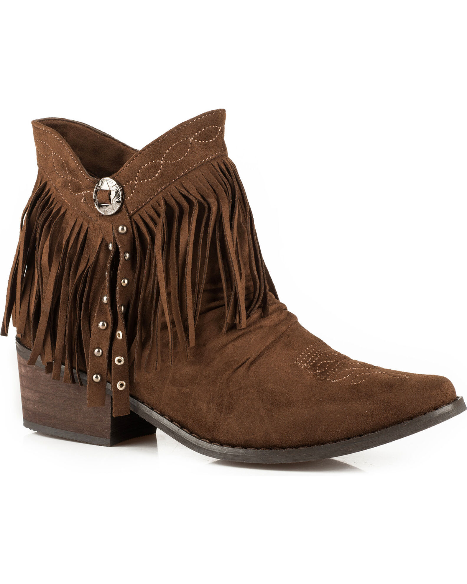 Womens fringe cowgirl sale boots