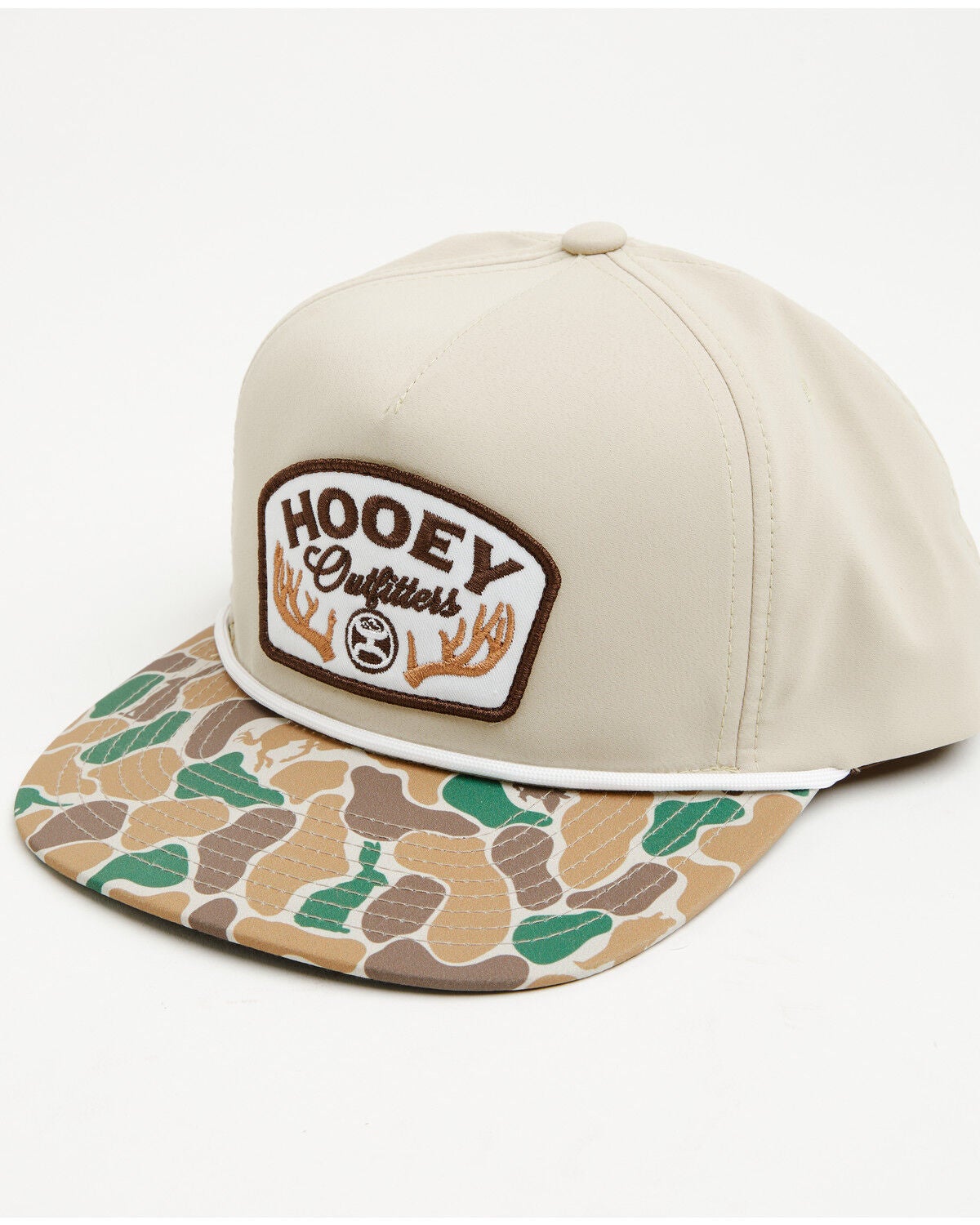 Hooey Men's Outfitters Camo Trucker Cap, Tan, hi-res