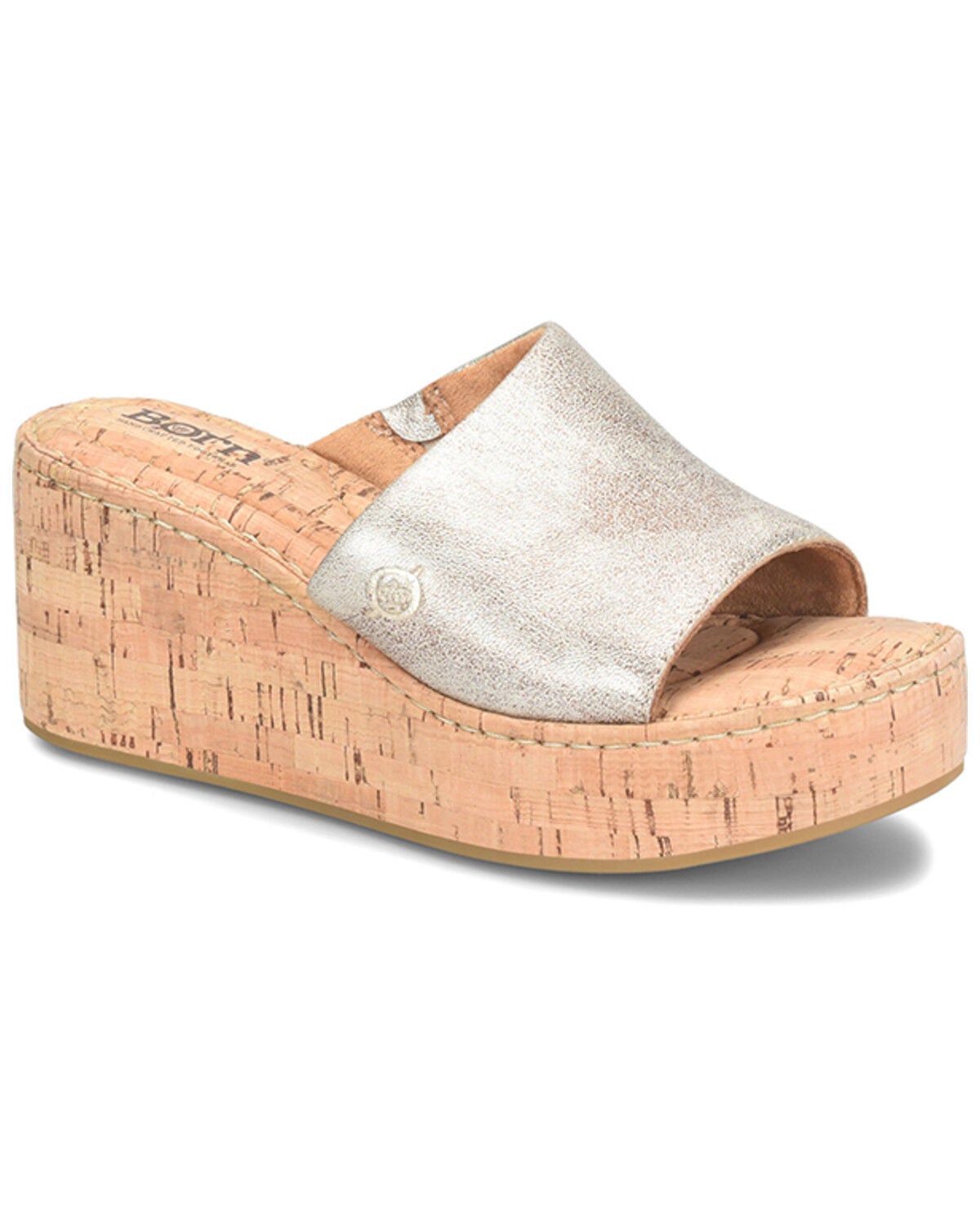 Image #1 - Born Women's Shilo Metallic Wedge Sandals, Brass, hi-res