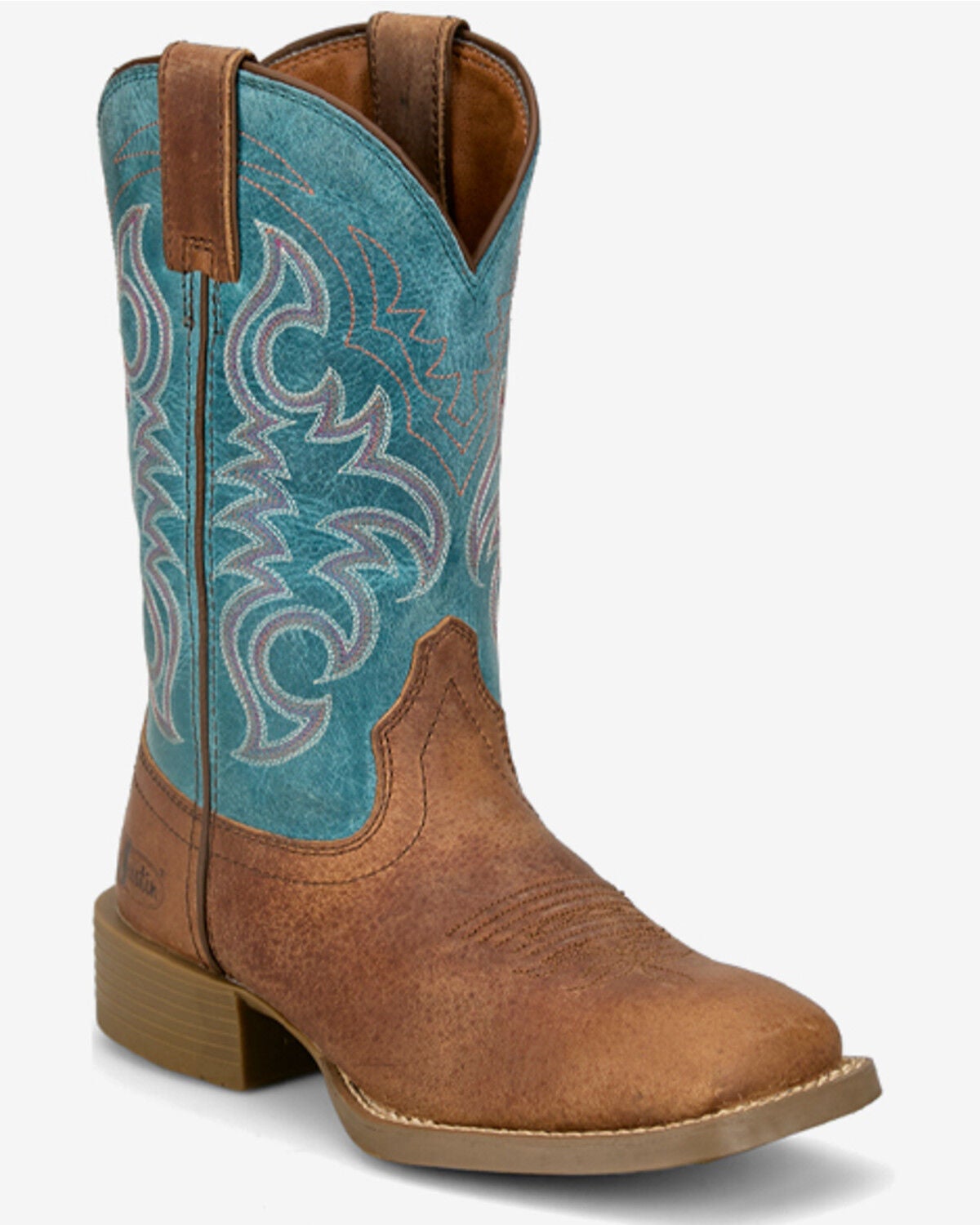 Justin Women's Stampede Della Performance Western Boots - Broad Square Toe, Brown, hi-res