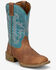 Image #1 - Justin Women's Stampede Della Performance Western Boots - Broad Square Toe, Brown, hi-res