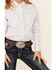 Image #3 - Ely Walker Girls' Southwestern Geo Print Long Sleeve Pearl Snap Western Shirt, White, hi-res