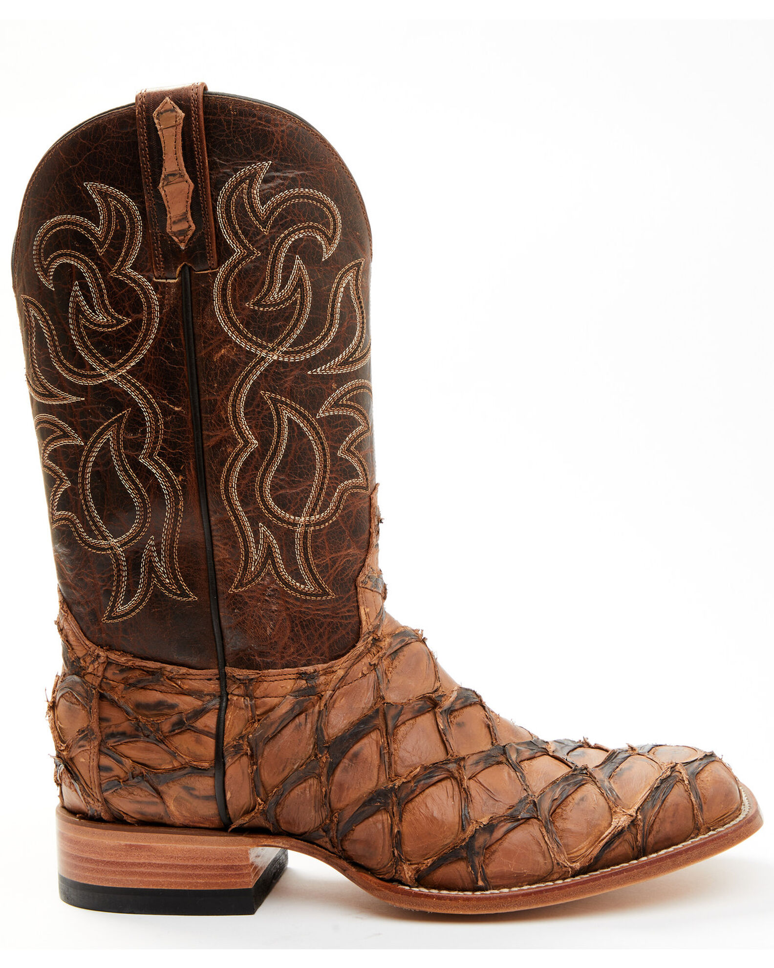 Image #2 - Cody James® Men's Pirarucu Exotic Boots, Brown, hi-res