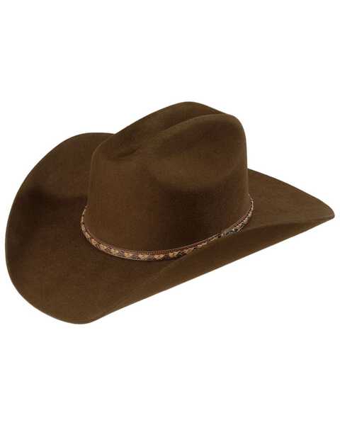 Image #1 - Justin 2X Wool Felt Hat, Brown, hi-res