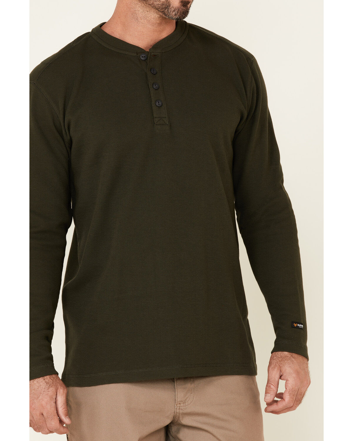 Image #3 - Hawx Men's Thermal Henley Long Sleeve Work Shirt, , hi-res