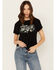Image #1 - Shyanne Women's Run Wild Short Sleeve Graphic Tee, Black, hi-res