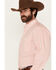 Image #2 - George Strait by Wrangler Men's Plaid Print Long Sleeve Button-Down Stretch Western Shirt, Coral, hi-res