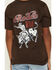 Image #3 - Sable Sky Boys' Rodeo Bull Rider Short Sleeve Graphic T-Shirt, Dark Brown, hi-res