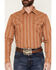 Image #3 - Gibson Trading Co Men's Red Rock Striped Print Long Sleeve Snap Western Shirt - Big, Rust Copper, hi-res