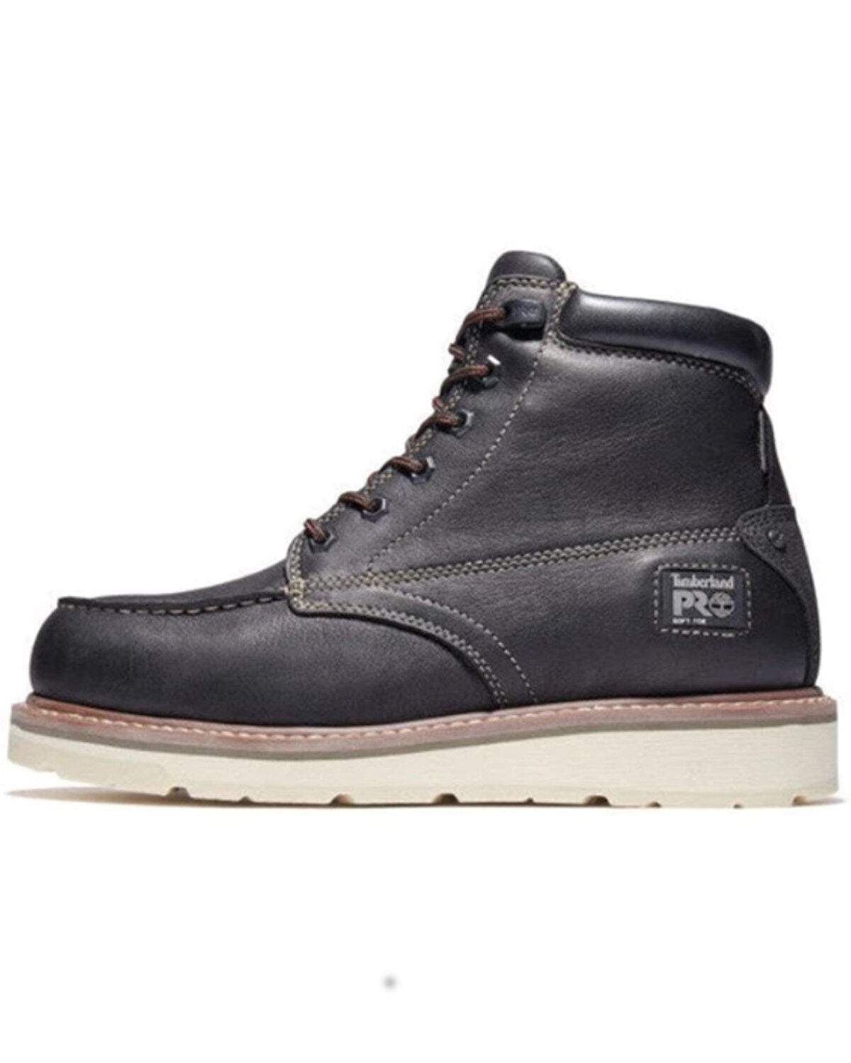 Image #2 - Timberland PRO Men's 6" Gridworks Waterproof Work Boots - Moc Toe, Black, hi-res