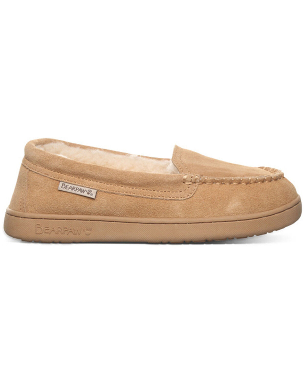 Image #2 - Bearpaw Women's Angel Moccasins - Moc Toe, Tan, hi-res