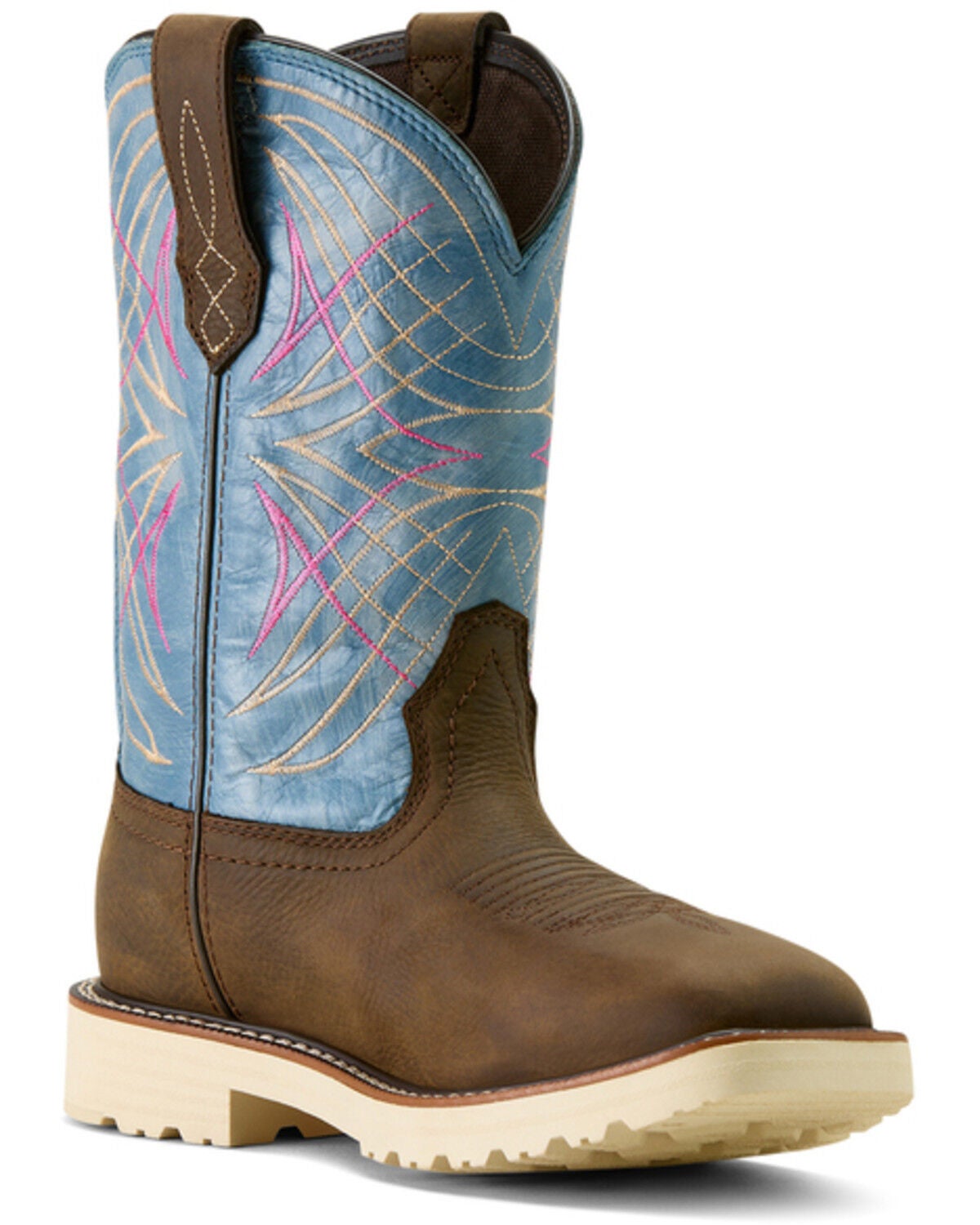 Ariat Women's Activator Waterproof Work Boots - Soft Toe, Dark Brown, hi-res