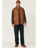 Hawx Men's Rust Copper Browder Weathered Duck Zip-Front Insulated Work Vest , Rust Copper, hi-res