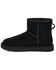 UGG Women's Classic Mini Side Logo Lined Short Suede Boots - Round Toe, Black, hi-res