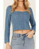 Image #3 - Levi's Women's Ophelia Corset Blouse, Dark Wash, hi-res