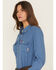 Image #2 - Ariat Women's FR Air Inherent Long Sleeve Button-Down Work Shirt, Medium Blue, hi-res