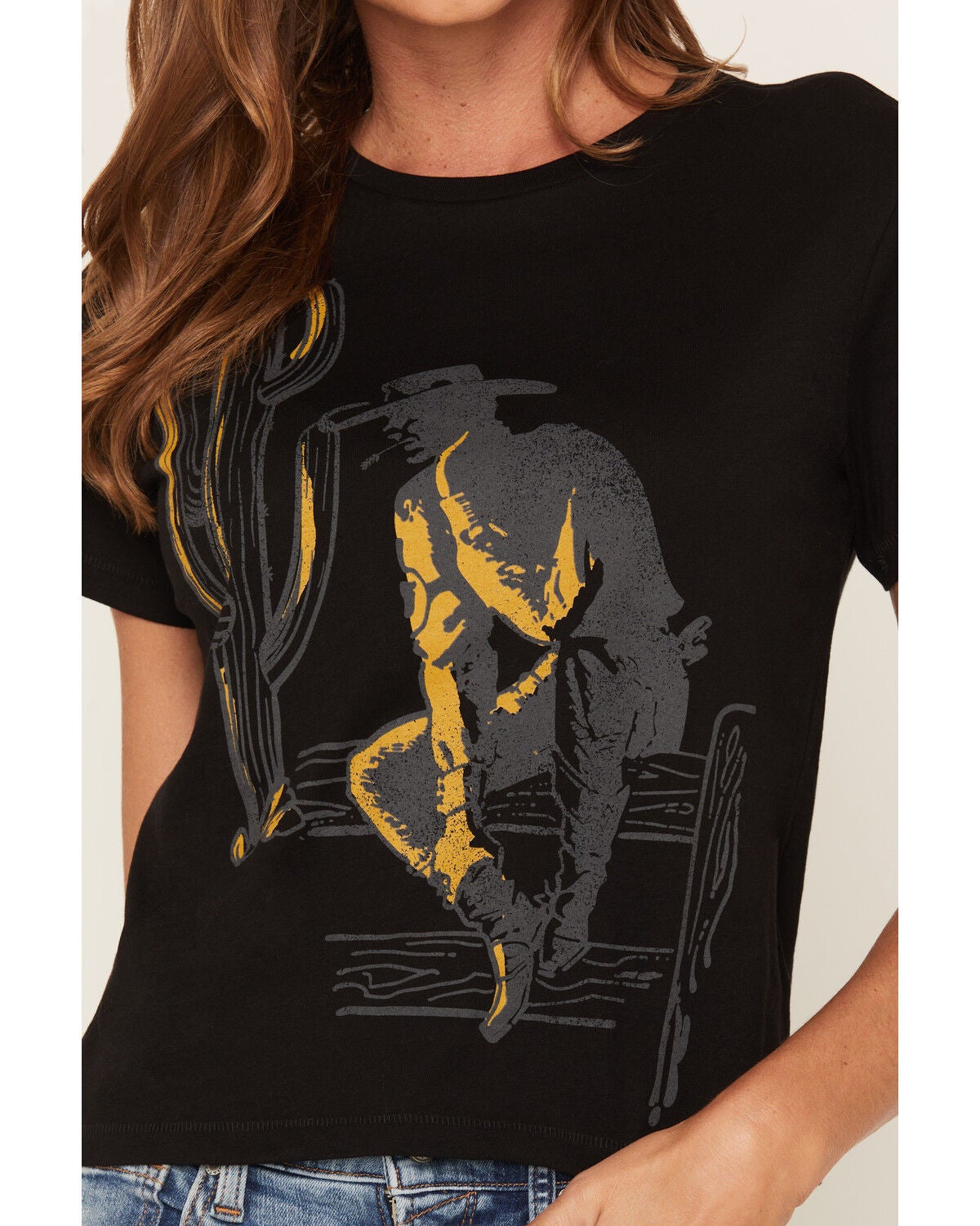 Image #3 - Ariat Women's Wild West Short Sleeve Graphic Tee, Black, hi-res