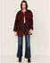 Image #1 - Vocal Women's Tweed Plaid Fringe Jacket, , hi-res
