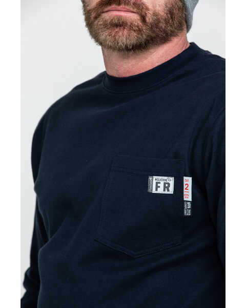 Image #4 - Wolverine Men's FR Texas Graphic Long Sleeve Pocket Work Shirt , , hi-res