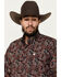 Image #2 - Cinch Men's Paisley Print Long Sleeve Button-Down Western Shirt, Black, hi-res