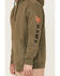 Hawx Men's Primo Logo Graphic Fleece Hooded Work Sweatshirt, Olive, hi-res