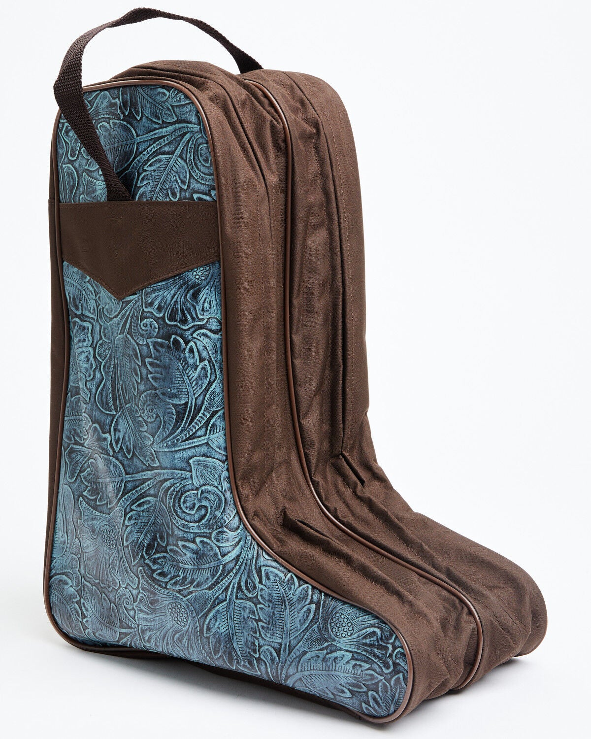 Image #1 - Boot Barn Faux Leather Floral Tooled Boot Bag, Turquoise, hi-res