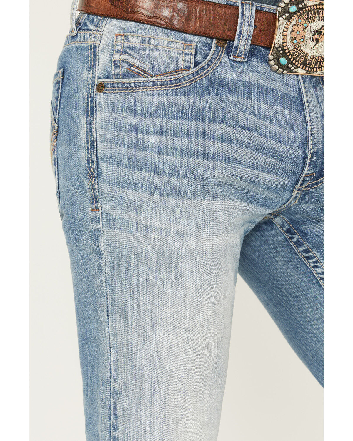 Image #2 - Cody James Men's Montoya Wash Jackson Slim Straight Stretch Denim Jeans, Medium Wash, hi-res