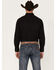 Wrangler Men's Silver Edition Geo Print Long Sleeve Snap Western Shirt, Black, hi-res
