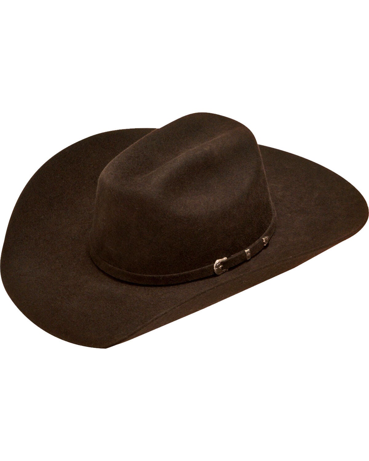 Ariat Kids' Cattleman Felt Cowboy Hat, Chocolate, hi-res