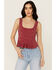 Image #1 - Free People Women's Roller Tank, Maroon, hi-res