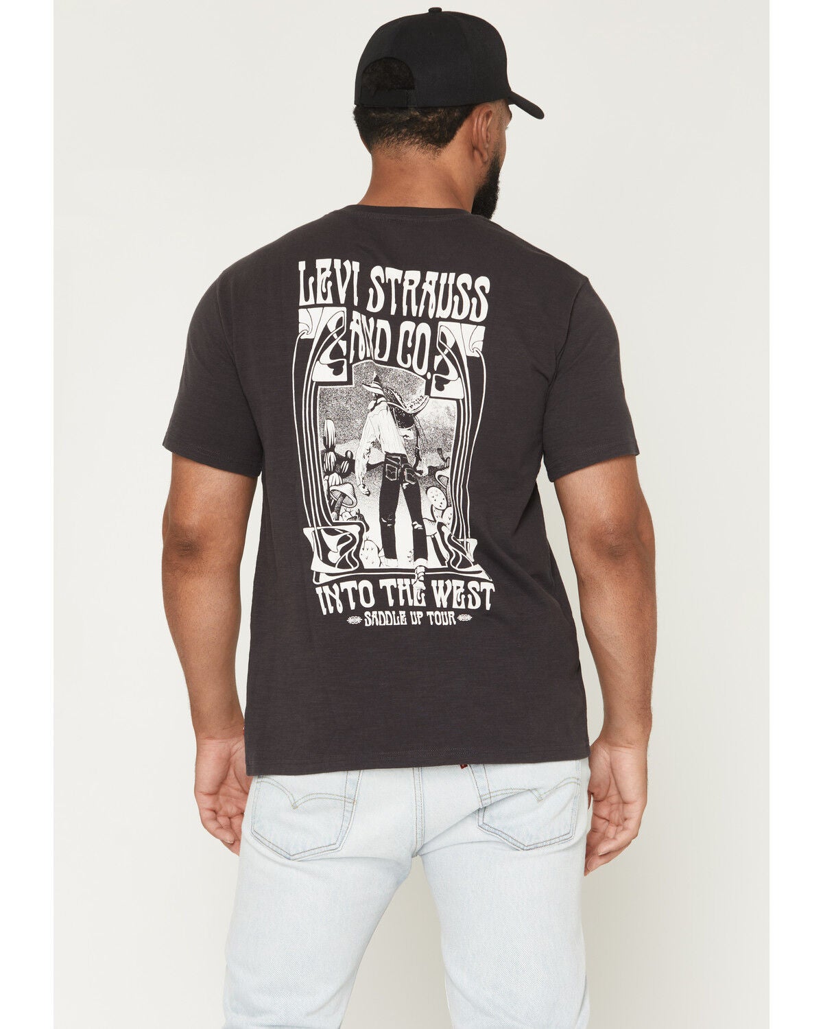 Image #1 - Levi's Men's Into The West Short Sleeve Graphic T-Shirt, Black, hi-res
