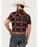 Image #4 - Rock & Roll Denim Men's Tek Southwestern Print Short Sleeve Snap Western Shirt, Orange, hi-res