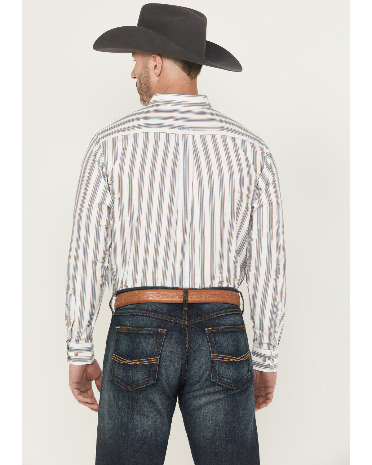 Ariat Men's Cohen Pro Series Striped Print Long Sleeve Button-Down Stretch Western Shirt