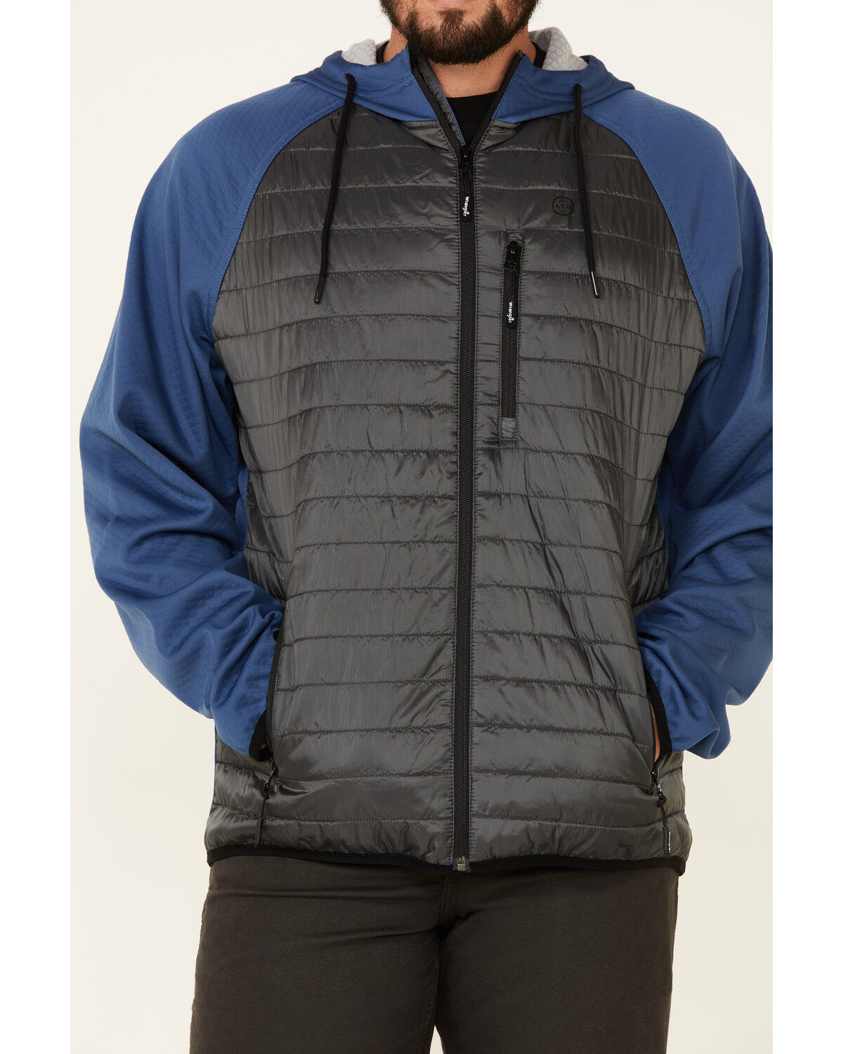 Image #3 - ATG by Wrangler Men's All-Terrain Outrider Zip-Front Hooded Jacket, Blue, hi-res