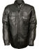 Milwaukee Leather Men's Black Lightweight Leather Shirt , Black, hi-res