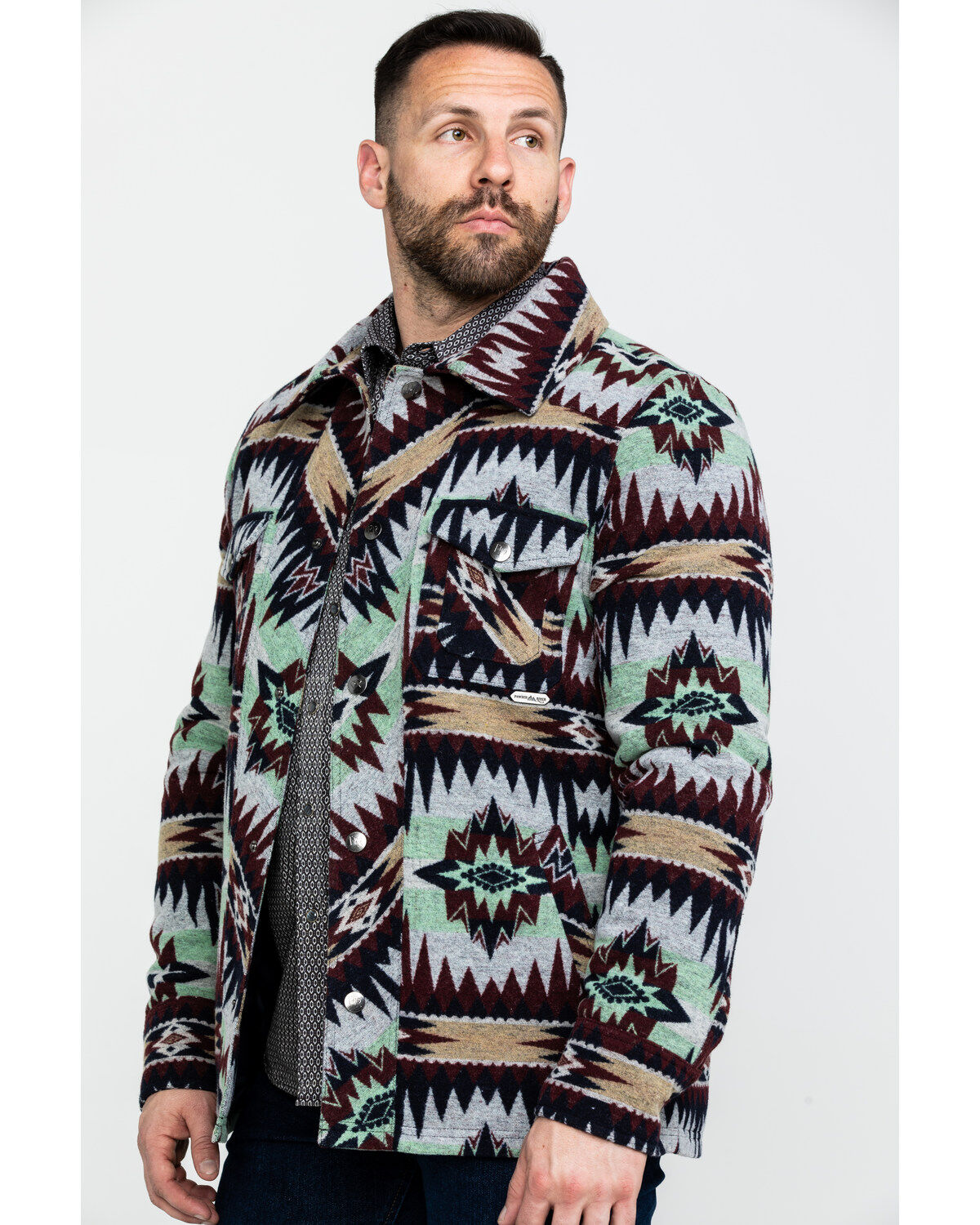 mens aztec wool jacket