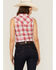 Image #4 - Wrangler Women's Americana Plaid Print Sleeveless Western Snap Shirt, , hi-res
