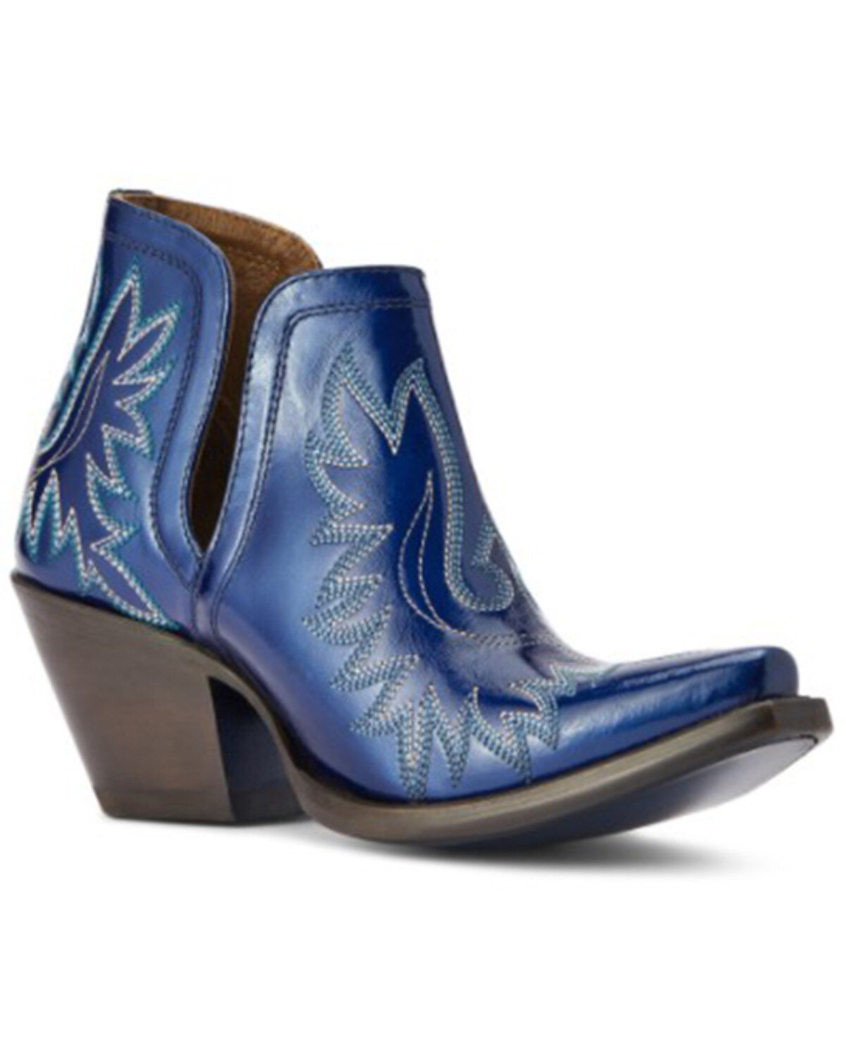 Image #1 - Ariat Women's Dixon Sin City Western Booties - Snip Toe, Blue, hi-res