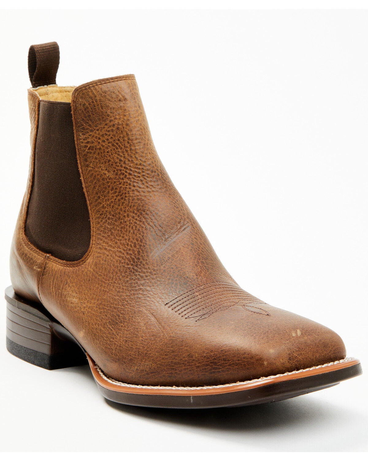Cody James Men's Jones Chelsea Boots - Broad Square Toe, Tan, hi-res