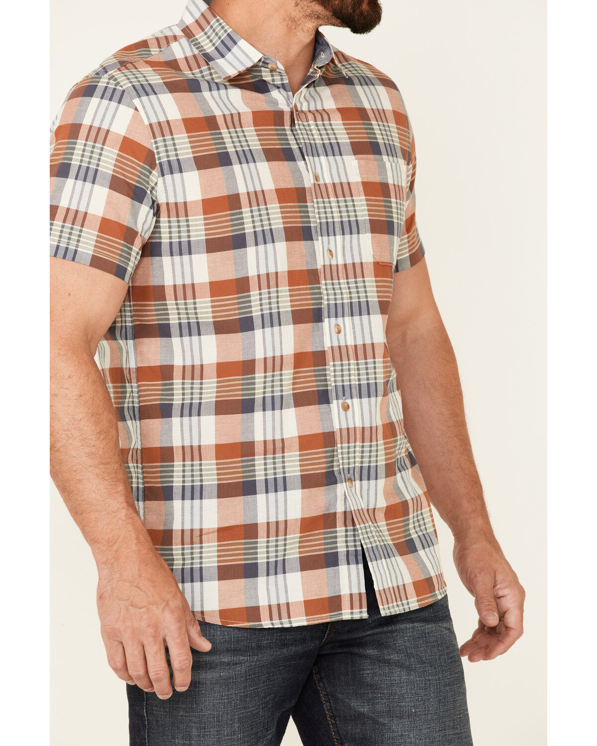 Image #3 - Pendleton Men's Truman Large Multi Plaid Print Short Sleeve Button Down Western Shirt, , hi-res