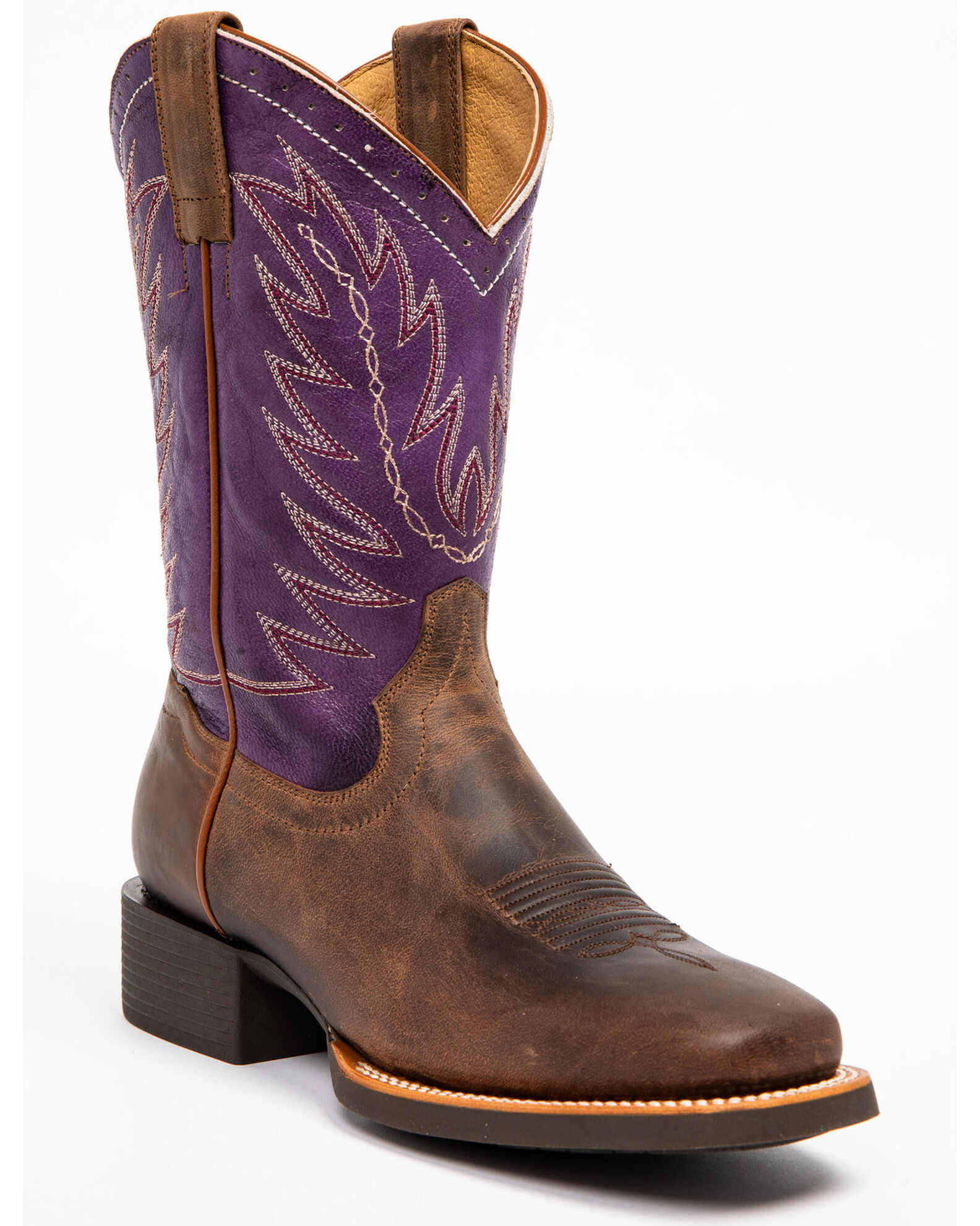 Product Name Shyanne Women s Purple Burnish Western Boots Square Toe
