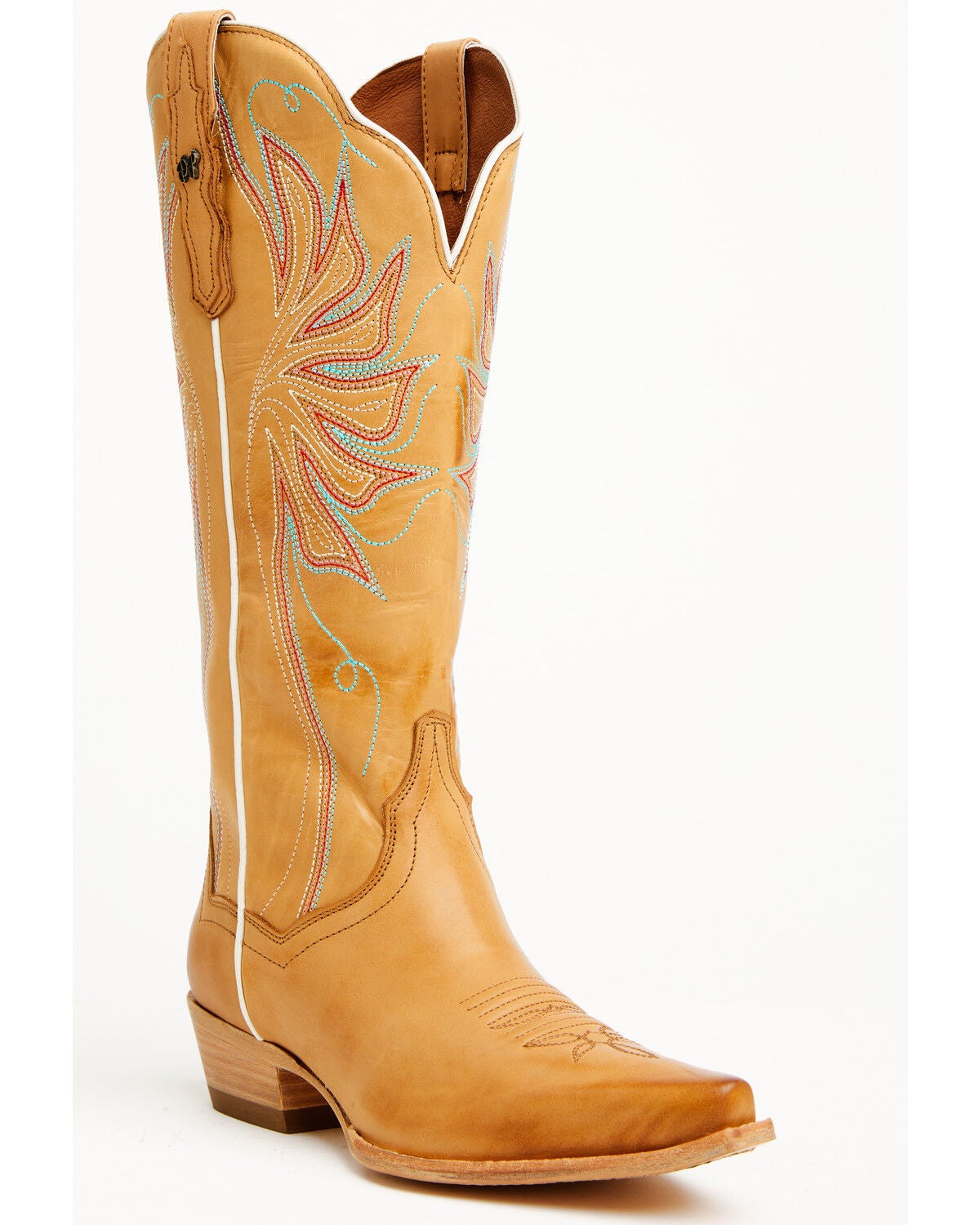 Dan Post Women's Grace Tall Western Boots - Snip Toe, Tan, hi-res