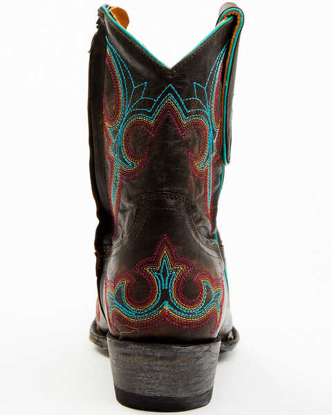Image #5 - Old Gringo Women's Diego Short Embroidered Booties - Snip Toe, Chocolate, hi-res